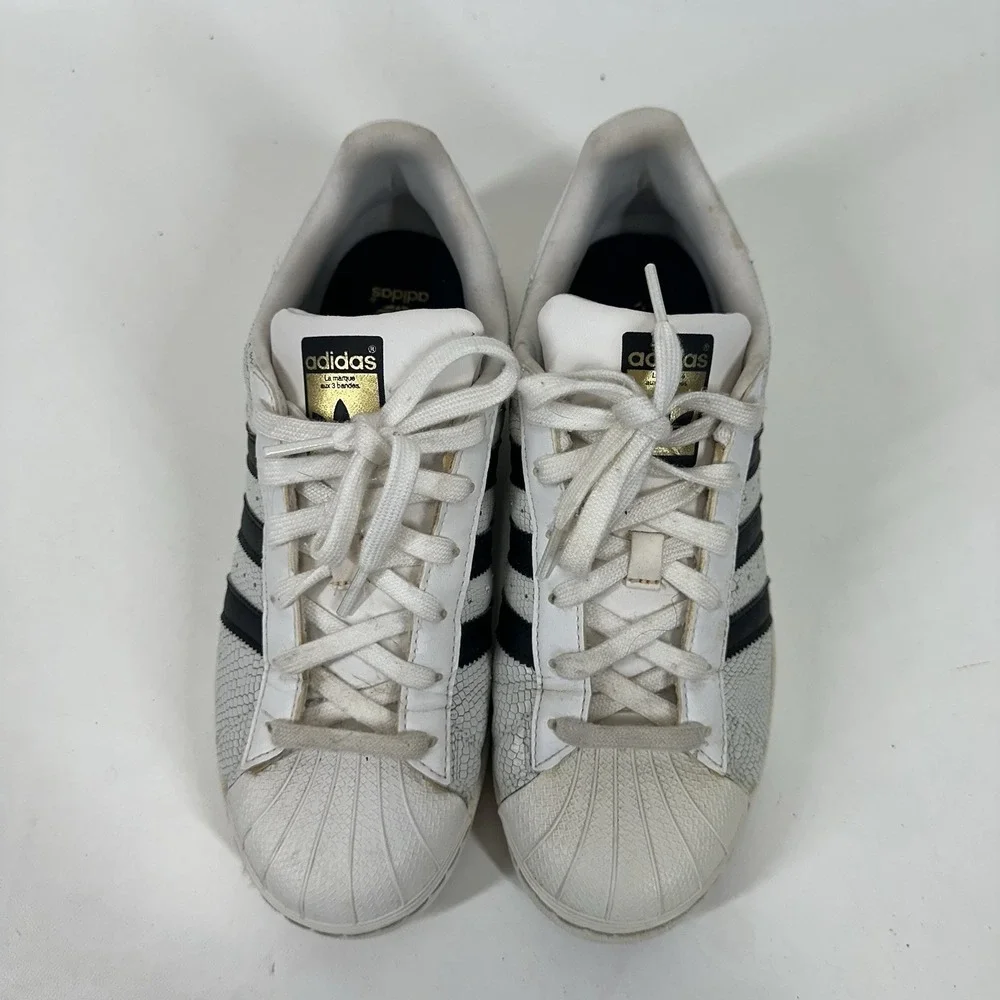 Adidas‎ Superstar Snakeskin Reptile Men's Size 7 White S76996 2016